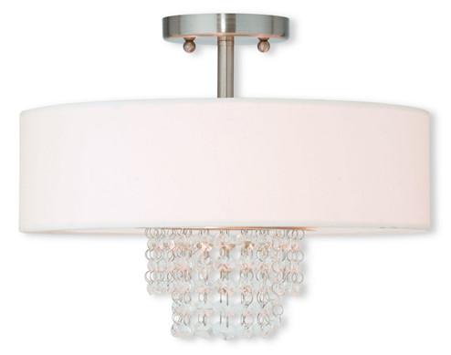 Semi-Flush Mts. Drum Shade by Livex Lighting ( 107 | 51027-91 Carlisle ) 