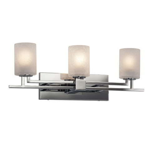 Bathroom Fixtures Three Lights by Justice Designs ( 102 | FSN-8703-10-FRCR-CROM Fusion ) 