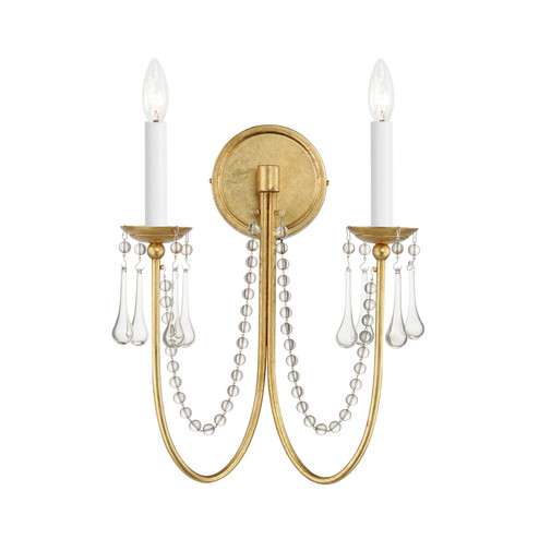 Sconces Double Candle by Maxim ( 16 | 12161GL/CRY Plumette ) 