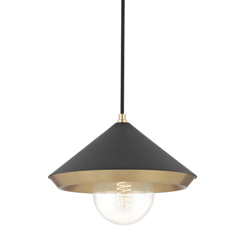 Pendants Metal Shade by Mitzi ( 428 | H139701L-AGB/BK Marnie ) 