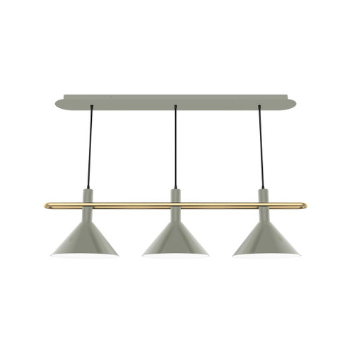 Linear/Island 3 Light Bar by Montclair Light Works ( 518 | CHR422-24-91 Raceway ) 