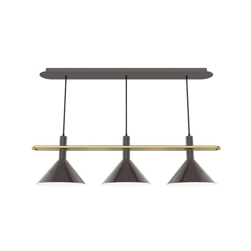 Linear/Island 3 Light Bar by Montclair Light Works ( 518 | CHR422-51-91 Raceway ) 