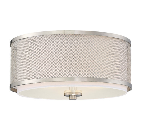Flush Mounts Drum Shade by Meridian ( 446 | M60018BN Mflus ) 