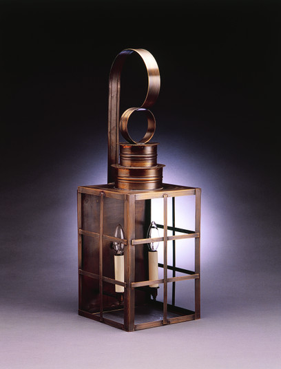 Exterior Wall Mt./Flush by Northeast Lantern ( 196 | 5151-DAB-LT2-CLR Suffolk ) 