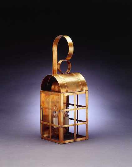 Exterior Wall Mount by Northeast Lantern ( 196 | 6141-AB-LT2-CLR Adams ) 