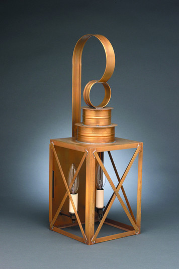 Exterior Wall Mt./Flush by Northeast Lantern ( 196 | 5041-AB-LT2-CLR Suffolk ) 