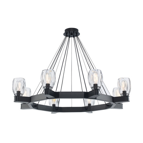 Large Chandeliers Glass Shade by Trans Globe Imports ( 110 | 11687 BK Harmony Hills ) 