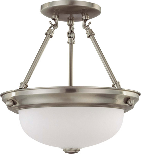 Semi-Flush Mts. Bowl Style by Nuvo Lighting ( 72 | 60-3244 Ballerina Brushed Nickel ) 