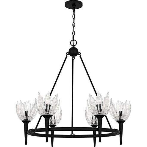 Mid. Chandeliers Glass Up by Quoizel ( 10 | SHA5032MBK Shea )  Mid. Chandeliers Glass Up by Quoizel ( 10 | SHA5032MBK Shea )
