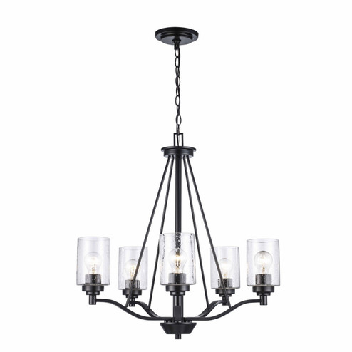 Mid. Chandeliers Glass Up by Trans Globe Imports ( 110 | 80525 BK Mod Pod ) 