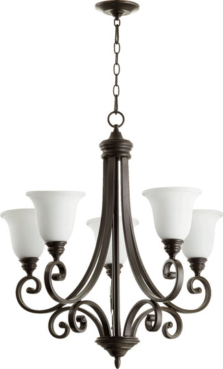 Mid. Chandeliers Glass Up by Quorum ( 19 | 6154-5-186 Bryant ) 