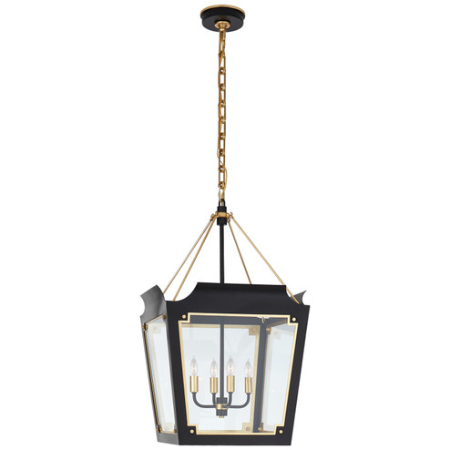 Foyer/Hall Lanterns Glass w/Frame by Visual Comfort Signature ( 268 | JN 5020MBK/G-CG Caddo ) 