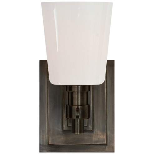 Sconces Single Glass by Visual Comfort Signature ( 268 | TOB 2152BZ-WG Bryant Bath ) 