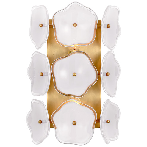 Sconces Single Glass by Visual Comfort Signature ( 268 | KS 2065SB-CRE Leighton ) 