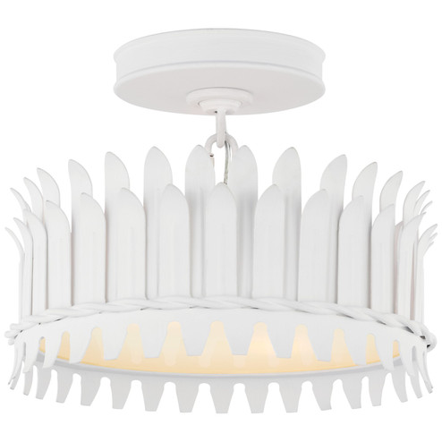 Semi-Flush Mts. Drum Shade by Visual Comfort Signature ( 268 | SK 4205PW Leslie ) 