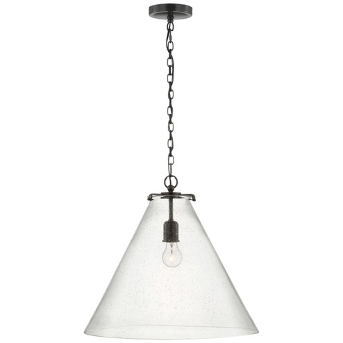 Pendants Glass Down by Visual Comfort Signature ( 268 | TOB 5227BZ/G6-SG Katie Conical ) 