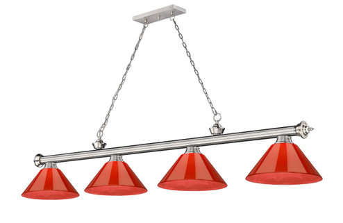 Linear/Island 4 Light + by Z-Lite ( 224 | 2306-4BN-ARBG Cordon ) 