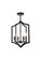 Foyer/Hall Lanterns Open Frame by Elegant Lighting ( 173 | LD7068F14BK Kiera ) 