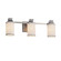 Bathroom Fixtures Three Lights by Justice Designs ( 102 | FAB-8473-10-WHTE-NCKL Textile ) 