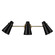 Bathroom Fixtures Three Lights by Golden ( 62 | 2122-BA3 MBS-BLK Reeva ) 