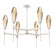 Mid. Chandeliers Glass Up by Hammerton Studio ( 404 | CHB0049-37-BS-RB-001-L3 Aalto ) 