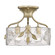 Semi-Flush Mts. Glass Down by Golden ( 62 | 3160-SF WG-HWG Calla ) 