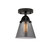 Semi-Flush Mts. Cage by Innovations ( 405 | 288-1C-BK-G63-LED Nouveau 2 ) 