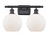 Bathroom Fixtures Two Lights by Innovations ( 405 | 516-2W-BK-G121-8-LED Ballston ) 