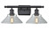 Bathroom Fixtures Two Lights by Innovations ( 405 | 516-2W-BK-G132-LED Ballston ) 