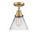 Semi-Flush Mts. Glass Down by Innovations ( 405 | 447-1C-BB-G42-LED Caden ) 