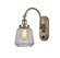 Sconces Single Glass by Innovations ( 405 | 918-1W-AB-G142-LED Franklin Restoration ) 