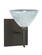 Sconces Single Glass by Besa ( 74 | 1SW-174352-BR-SQ Domi ) 