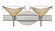 Bathroom Fixtures Two Lights by Besa ( 74 | 2SW-181305-SN Hoppi ) 
