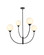 Mid. Chandeliers Glass Up by Elegant Lighting ( 173 | LD814D36BK Nyomi ) 