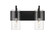 Bathroom Fixtures Two Lights by Innovations ( 405 | 352-2W-BK-CL Auralume ) 