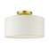 Semi-Flush Mts. Drum Shade by Livex Lighting ( 107 | 41097-12 Meridian ) 