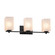 Bathroom Fixtures Three Lights by Justice Designs ( 102 | FSN-8443-15-FRCR-MBLK-LED3-2100 Fusion ) 