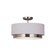 Semi-Flush Mts. Drum Shade by Justice Designs ( 102 | FAB-4470-WHTE-NCKL Textile ) 