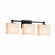 Bathroom Fixtures Three Lights by Justice Designs ( 102 | PNA-8423-55-WAVE-MBLK-LED3-2100 Porcelina ) 