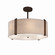 Pendants Drum Shade by Justice Designs ( 102 | FAB-9511-WHTE-DBRZ Textile ) 