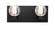 Bathroom Fixtures Two Lights by Besa ( 74 | 2WF-BOCABB-LED-BK Besa Boca 3 Vanity ) 