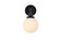 Sconces Single Glass by Elegant Lighting ( 173 | LD7030W8BK Hanson ) 