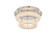 Flush Mounts Ring Shade/Halo by Elegant Lighting ( 173 | 3800F18L2C Bowen ) 