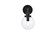 Sconces Single Glass by Elegant Lighting ( 173 | LD7031W8BK Hanson ) 