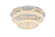 Flush Mounts Ring Shade/Halo by Elegant Lighting ( 173 | 3800F26L2C Bowen ) 