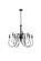 Mid. Chandeliers Candle by Elegant Lighting ( 173 | LD7045D30BK Flynx ) 