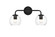 Bathroom Fixtures Two Lights by Elegant Lighting ( 173 | LD7321W19BLK Genesis ) 