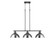 Linear/Island 3 Light Bar by Golden ( 62 | 3602-3LP BLK-CH Duncan ) 