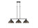 Linear/Island 3 Light Bar by Golden ( 62 | 3602-3LP BLK-RBZ Duncan ) 