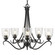 Mid. Chandeliers Glass Up by Golden ( 62 | 8001-5 BLK-SD Parrish ) 